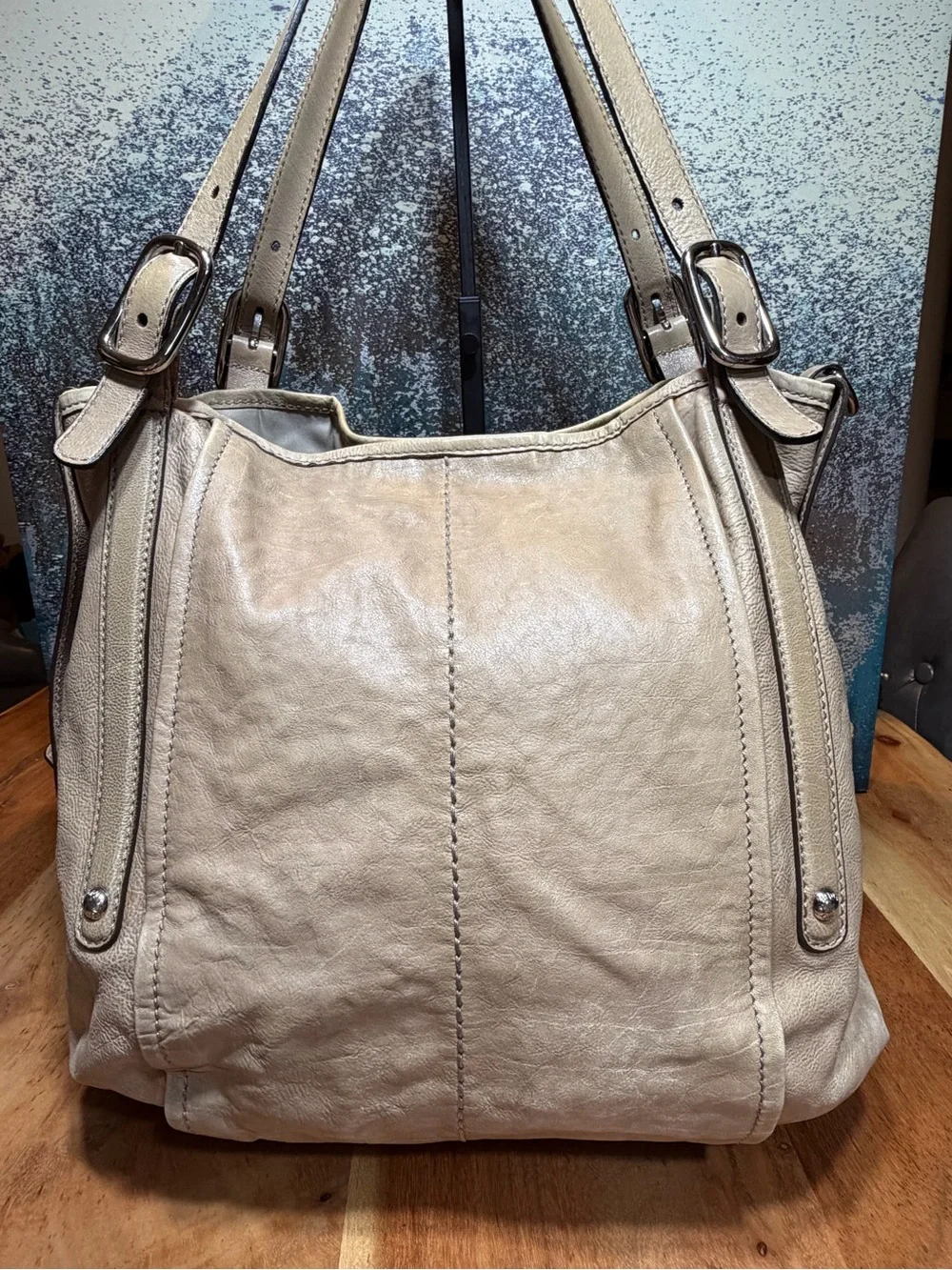 Tod’s Quiet Luxury‎ Y2K Vintage Easy Sacca Leather Shoulder Tote Beige Fair